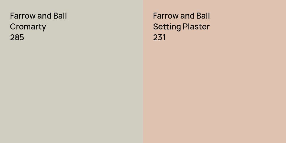 Farrow and Ball Cromarty vs. Farrow and Ball Setting Plaster