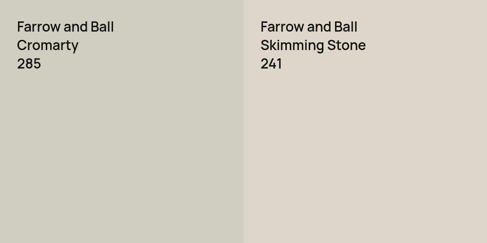 Farrow and Ball Cromarty vs. Farrow and Ball Skimming Stone