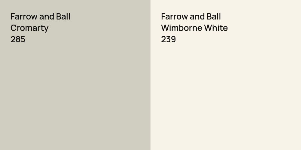 Farrow and Ball Cromarty vs. Farrow and Ball Wimborne White