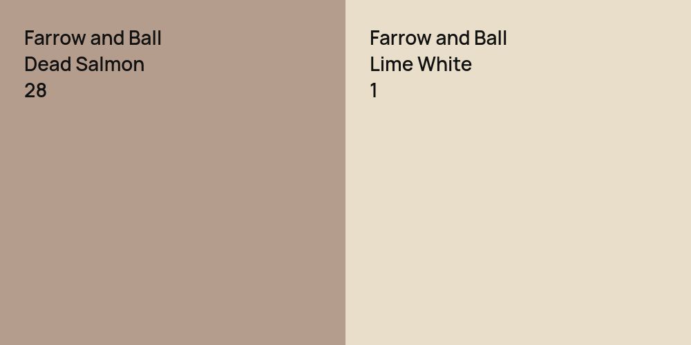 Farrow and Ball Dead Salmon vs. Farrow and Ball Lime White