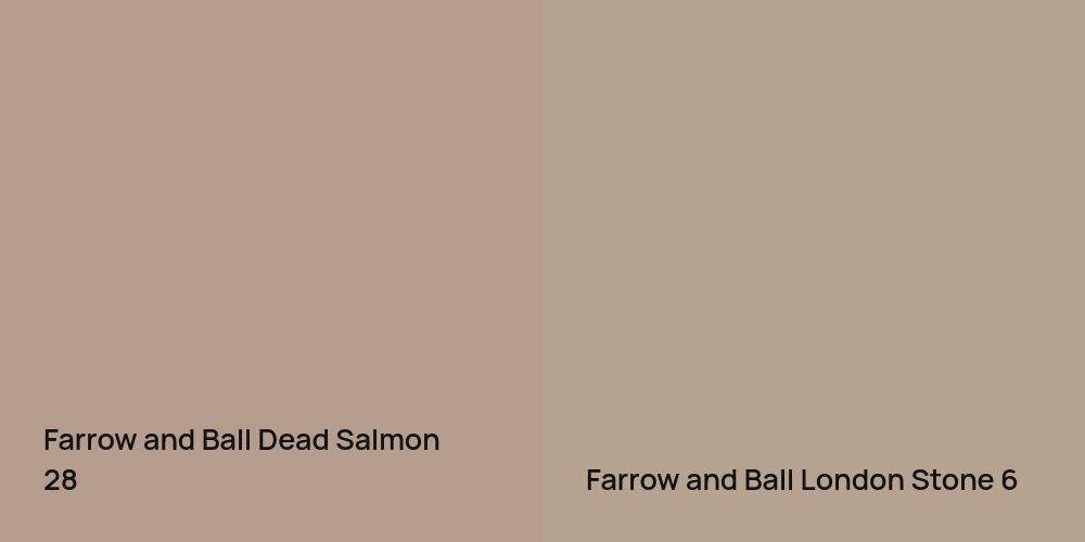 Farrow and Ball Dead Salmon vs. Farrow and Ball London Stone