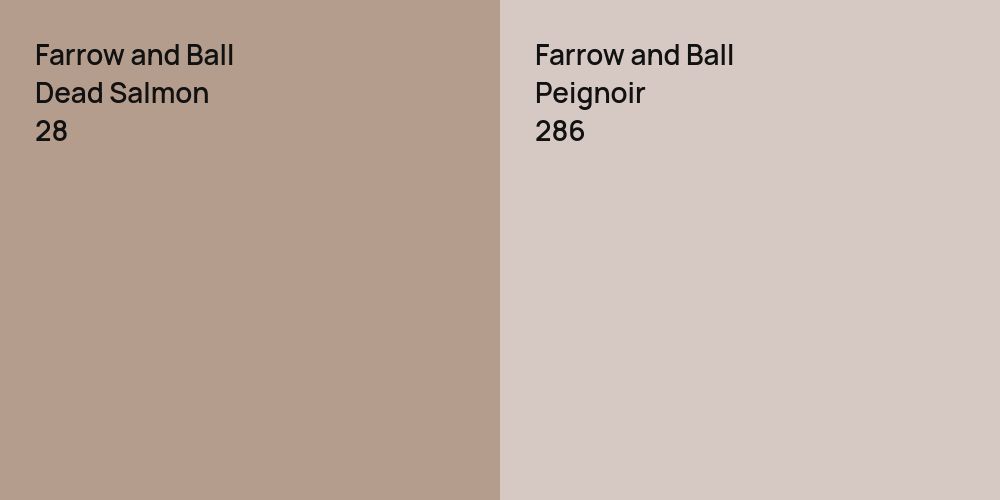 Farrow and Ball Dead Salmon vs. Farrow and Ball Peignoir