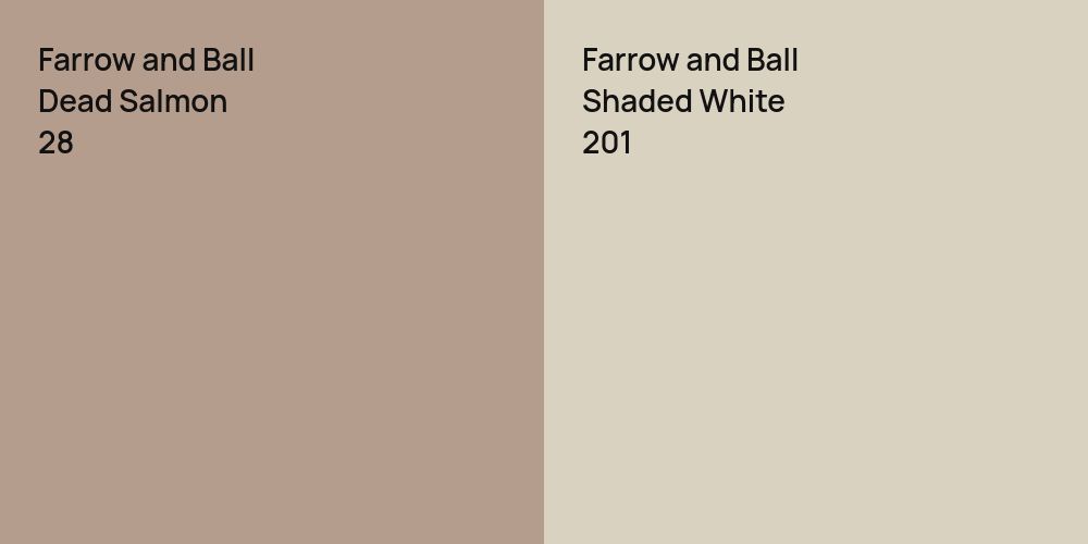 Farrow and Ball Dead Salmon vs. Farrow and Ball Shaded White