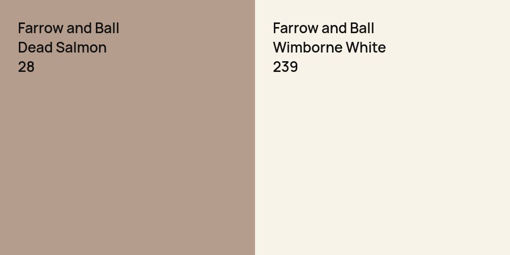 Farrow and Ball Dead Salmon vs. Farrow and Ball Wimborne White