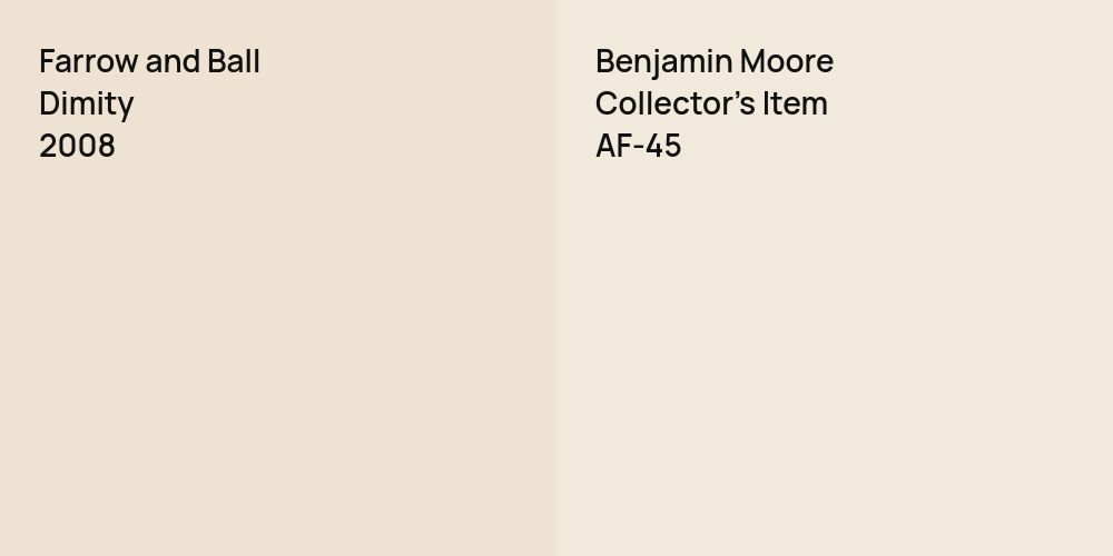 Farrow and Ball Dimity vs. Benjamin Moore Collector's Item