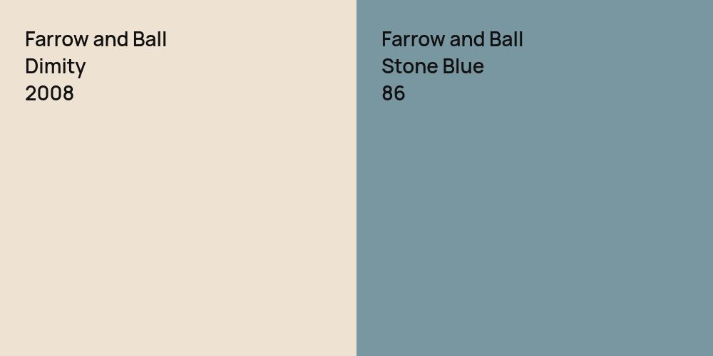 Farrow and Ball Dimity vs. Farrow and Ball Stone Blue