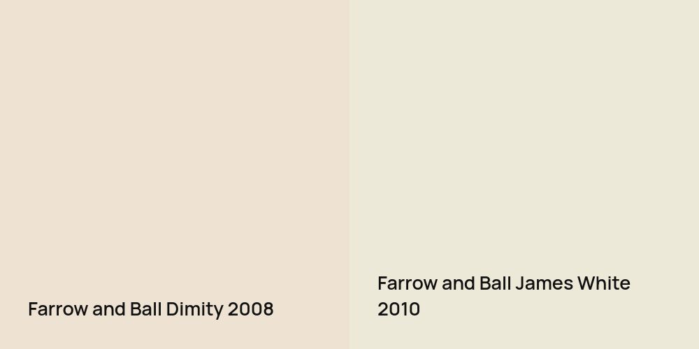 Farrow and Ball Dimity vs. Farrow and Ball James White