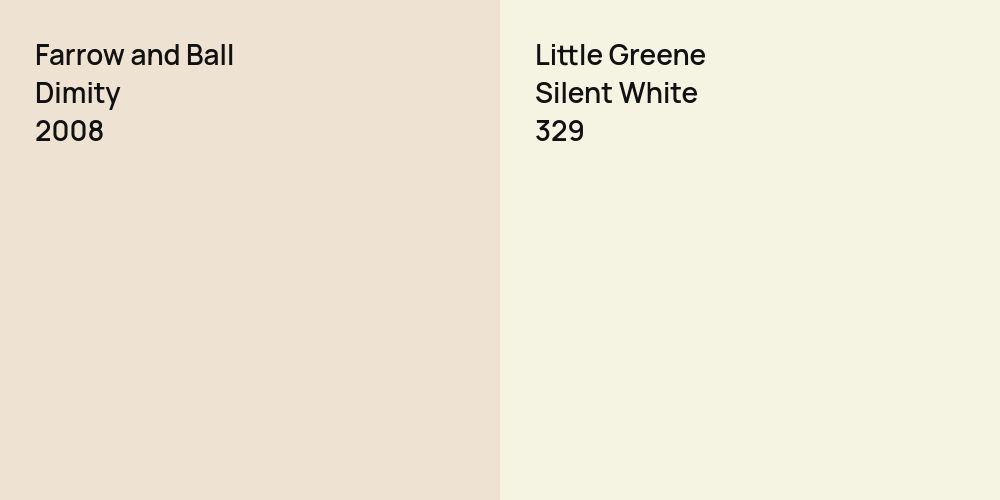 Farrow and Ball Dimity vs. Little Greene Silent White