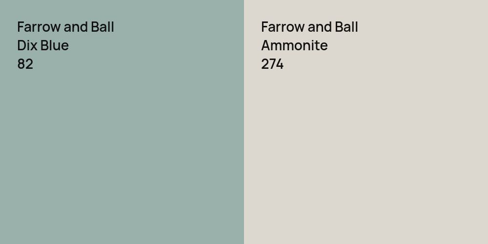 Farrow and Ball Dix Blue vs. Farrow and Ball Ammonite