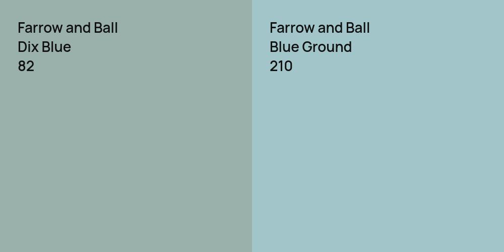 Farrow and Ball Dix Blue vs. Farrow and Ball Blue Ground