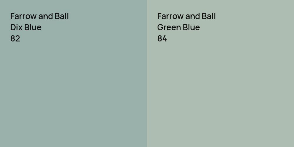 Farrow and Ball Dix Blue vs. Farrow and Ball Green Blue