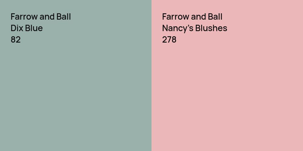 Farrow and Ball Dix Blue vs. Farrow and Ball Nancy's Blushes