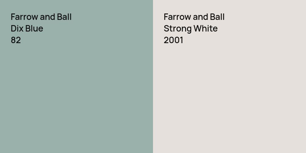 Farrow and Ball Dix Blue vs. Farrow and Ball Strong White