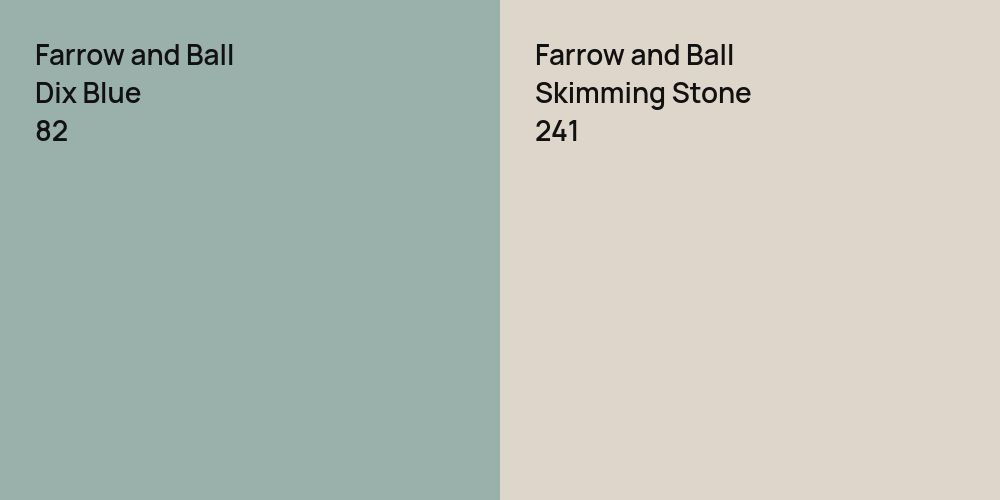 Farrow and Ball Dix Blue vs. Farrow and Ball Skimming Stone