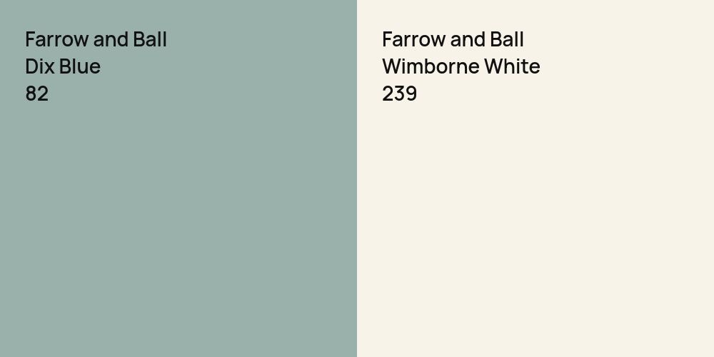 Farrow and Ball Dix Blue vs. Farrow and Ball Wimborne White