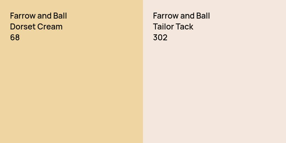 Farrow and Ball Dorset Cream vs. Farrow and Ball Tailor Tack