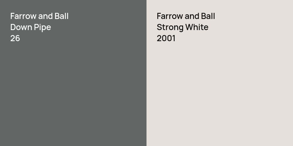 Farrow and Ball Down Pipe vs. Farrow and Ball Strong White