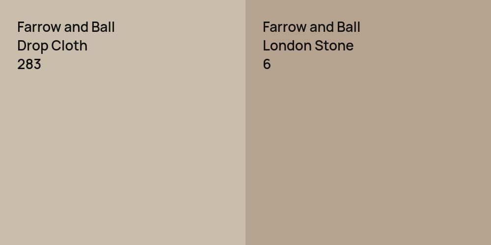 Farrow and Ball Drop Cloth vs. Farrow and Ball London Stone