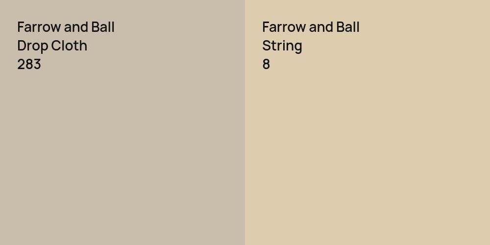 Farrow and Ball Drop Cloth vs. Farrow and Ball String