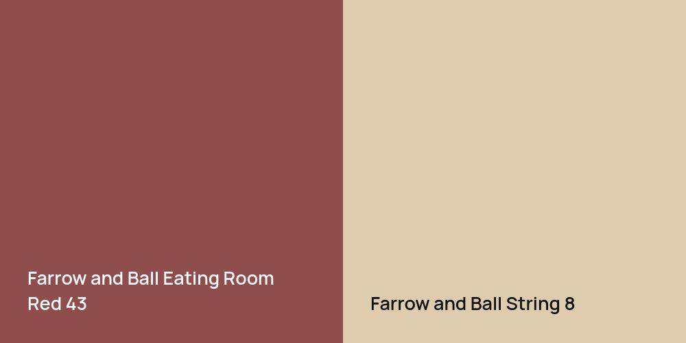 Farrow and Ball Eating Room Red vs. Farrow and Ball String