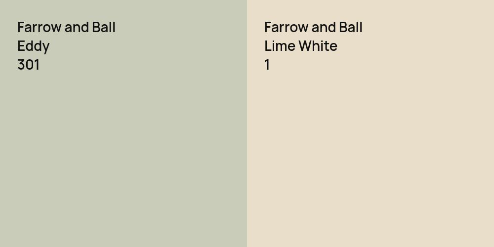 Farrow and Ball Eddy vs. Farrow and Ball Lime White