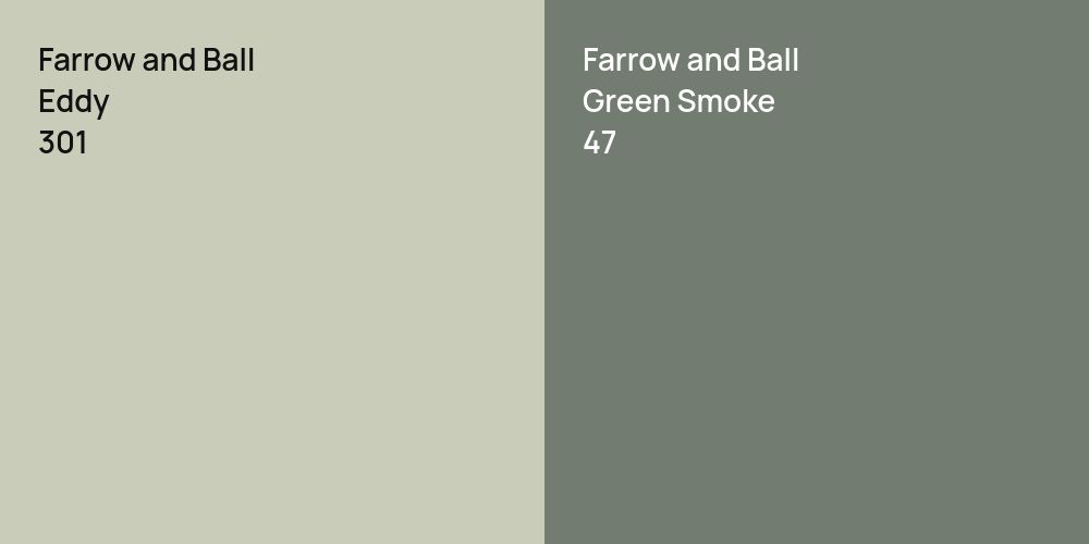 Farrow and Ball Eddy vs. Farrow and Ball Green Smoke