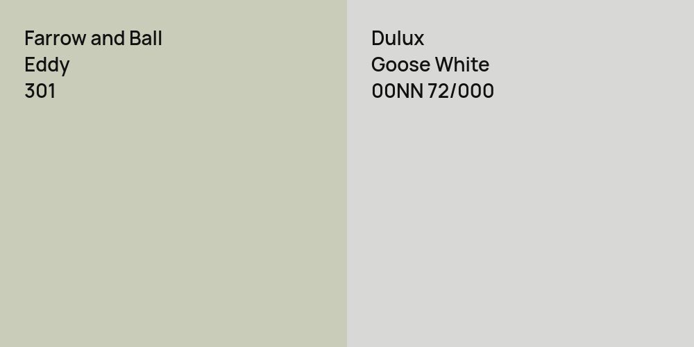 Farrow and Ball Eddy vs. Dulux Goose White