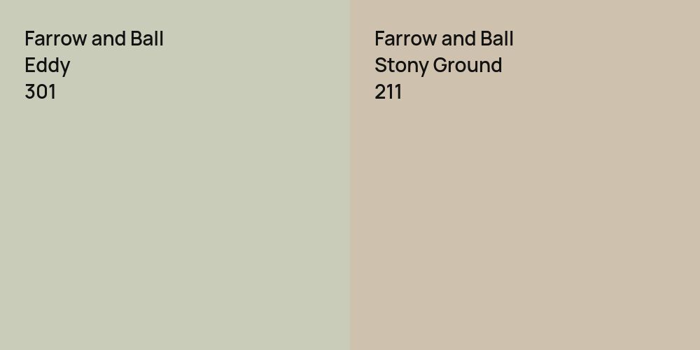 Farrow and Ball Eddy vs. Farrow and Ball Stony Ground