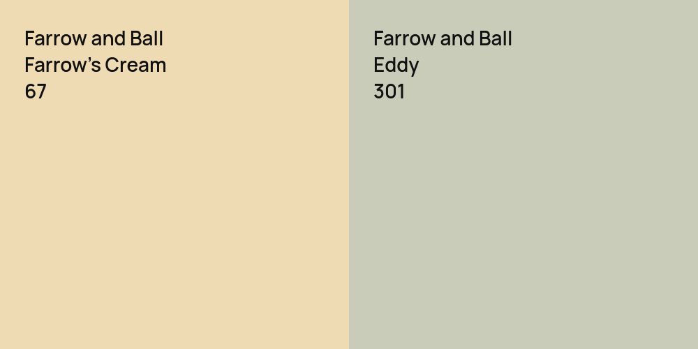 Farrow and Ball Farrow's Cream vs. Farrow and Ball Eddy