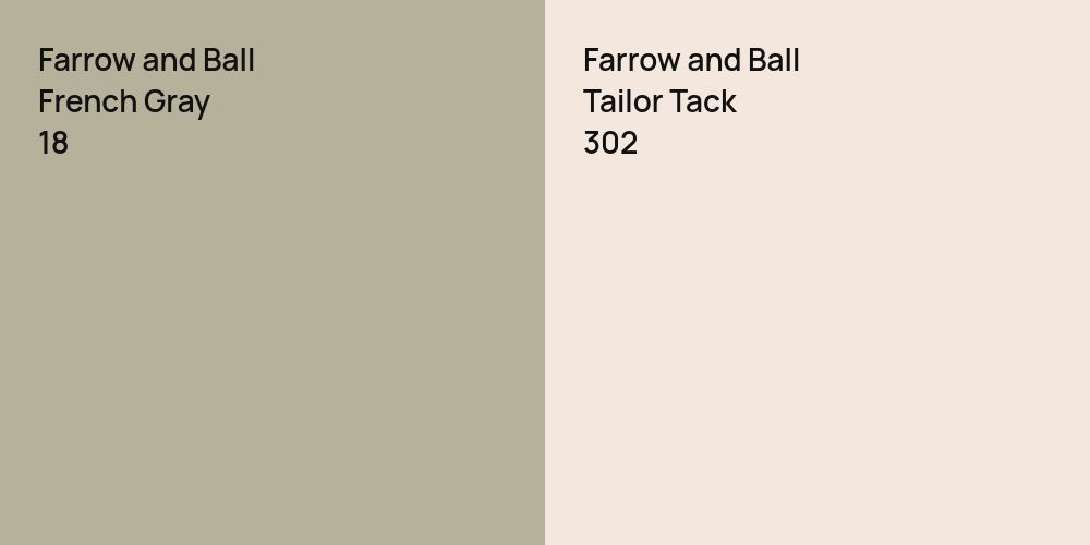 Farrow and Ball French Gray vs. Farrow and Ball Tailor Tack