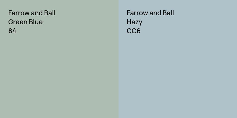 Farrow and Ball Green Blue vs. Farrow and Ball Hazy