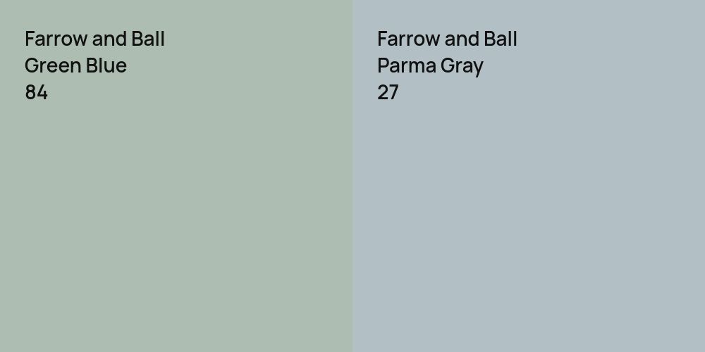 Farrow and Ball Green Blue vs. Farrow and Ball Parma Gray