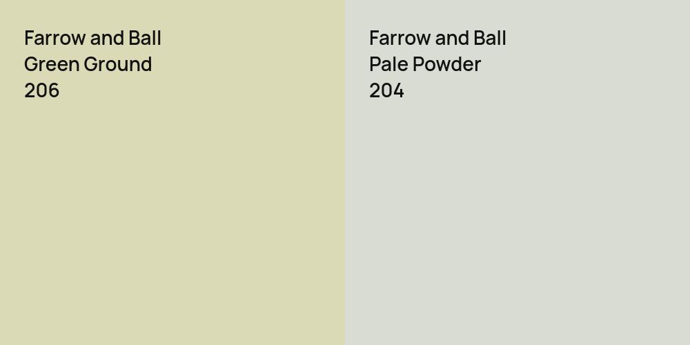 Farrow and Ball Green Ground vs. Farrow and Ball Pale Powder