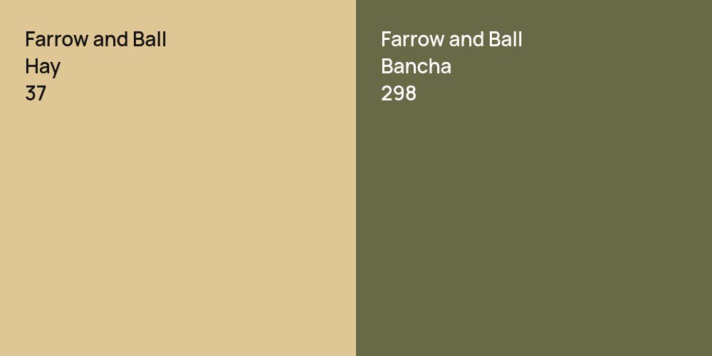 Farrow and Ball Hay vs. Farrow and Ball Bancha