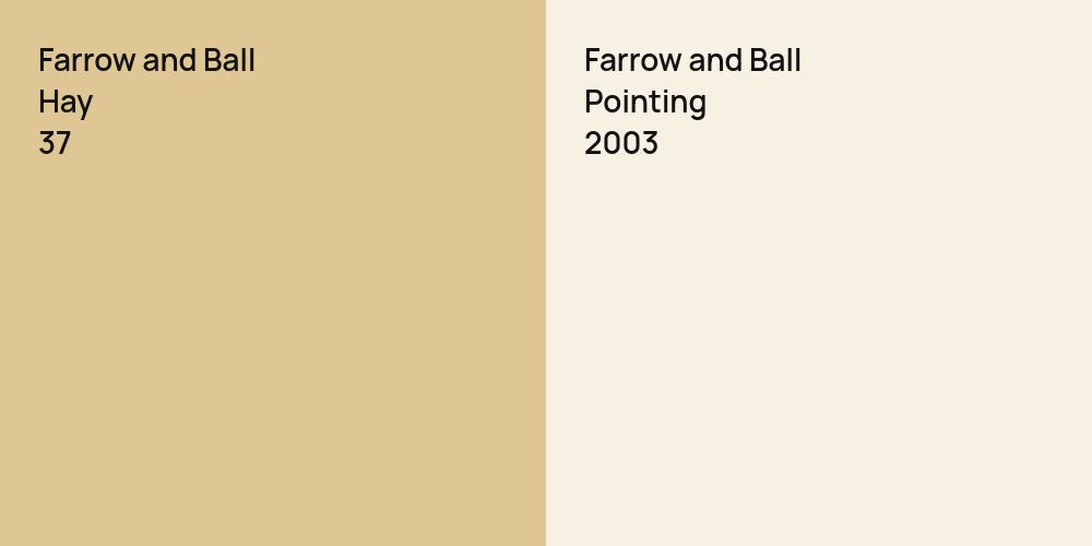 Farrow and Ball Hay vs. Farrow and Ball Pointing