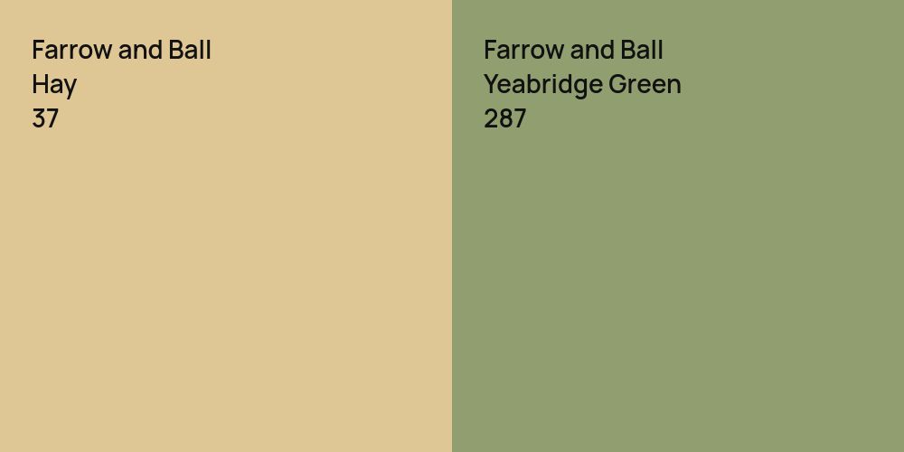 Farrow and Ball Hay vs. Farrow and Ball Yeabridge Green