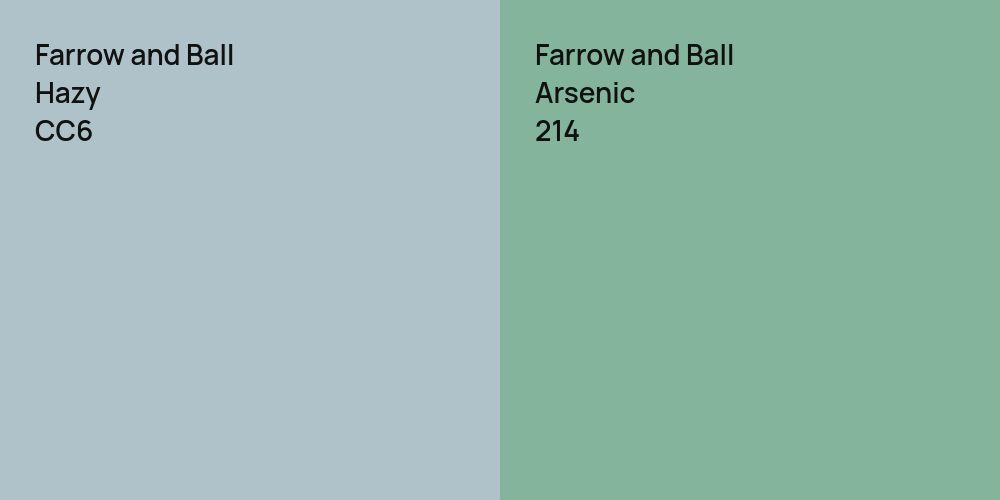 Farrow and Ball Hazy vs. Farrow and Ball Arsenic