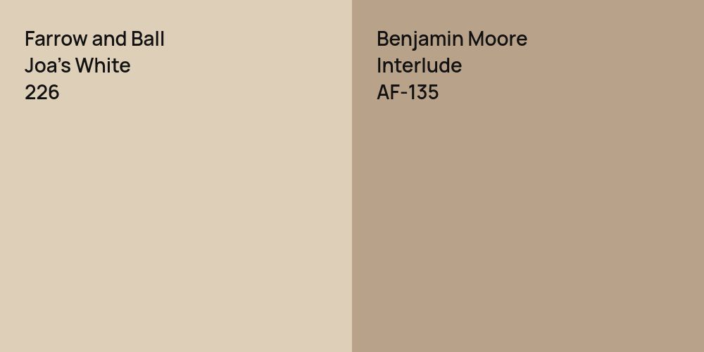 Farrow and Ball Joa's White vs. Benjamin Moore Interlude