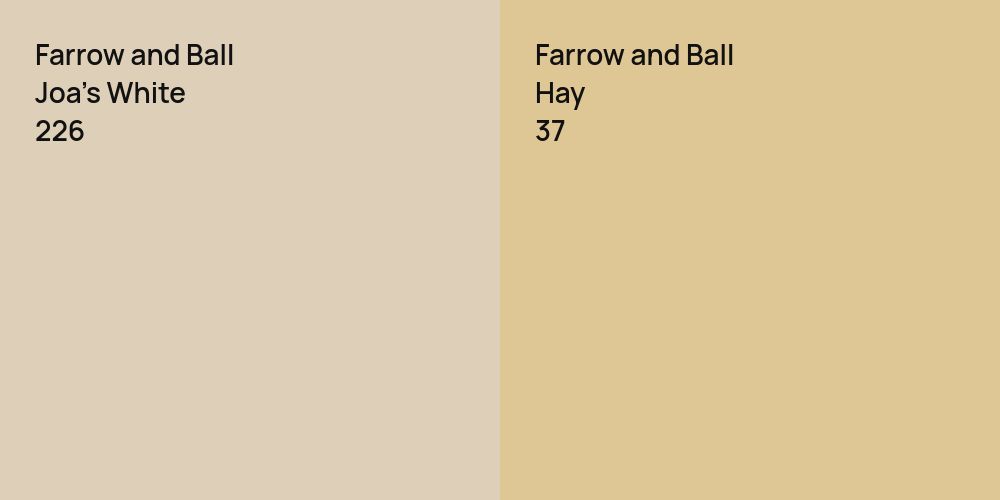 Farrow and Ball Joa's White vs. Farrow and Ball Hay