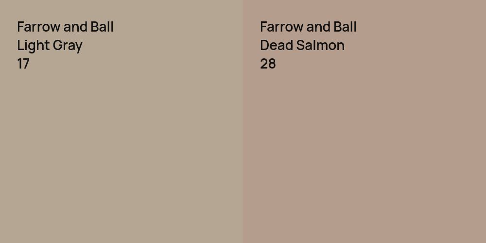 Farrow and Ball Light Gray vs. Farrow and Ball Dead Salmon