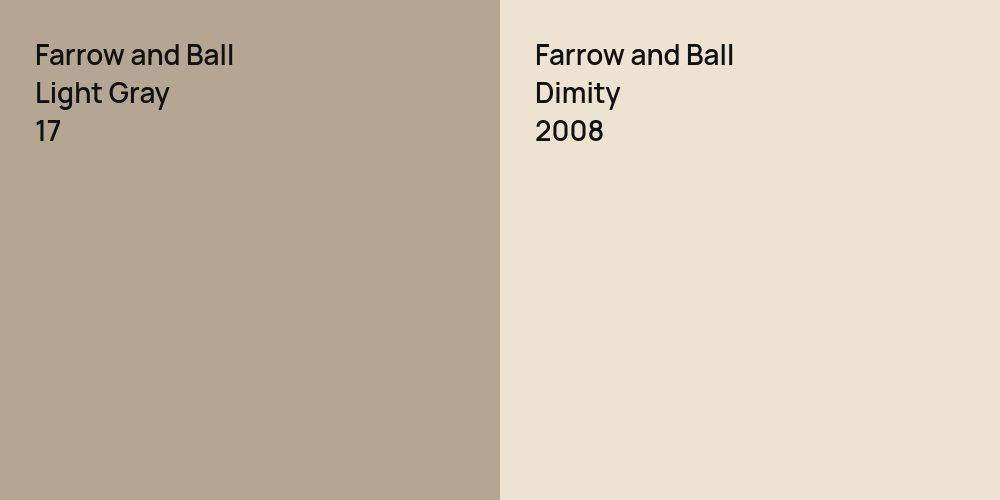 Farrow and Ball Light Gray vs. Farrow and Ball Dimity