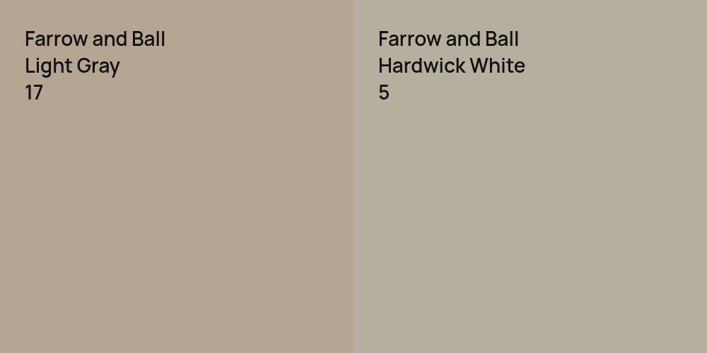 Farrow and Ball Light Gray vs. Farrow and Ball Hardwick White