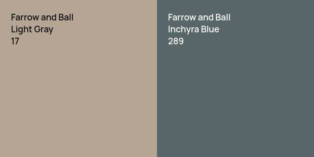 Farrow and Ball Light Gray vs. Farrow and Ball Inchyra Blue