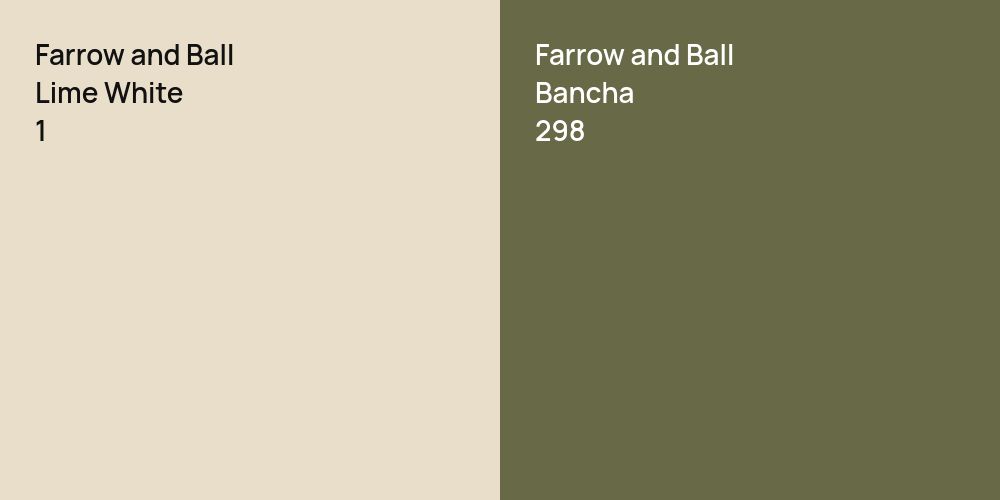 Farrow and Ball Lime White vs. Farrow and Ball Bancha