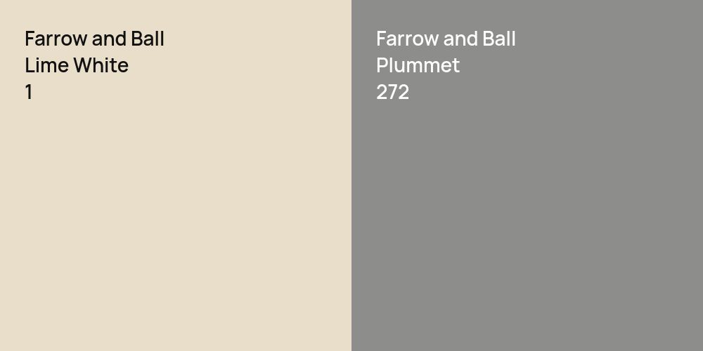 Farrow and Ball Lime White vs. Farrow and Ball Plummet