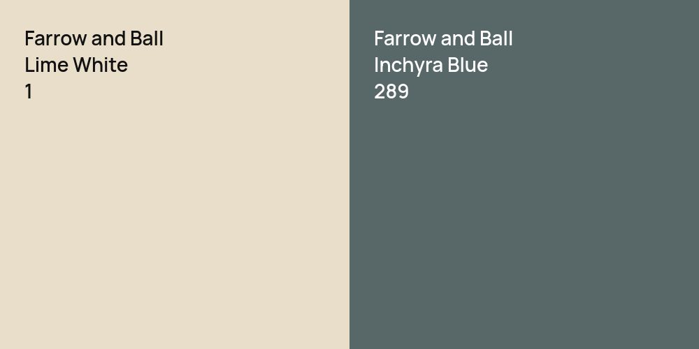 Farrow and Ball Lime White vs. Farrow and Ball Inchyra Blue