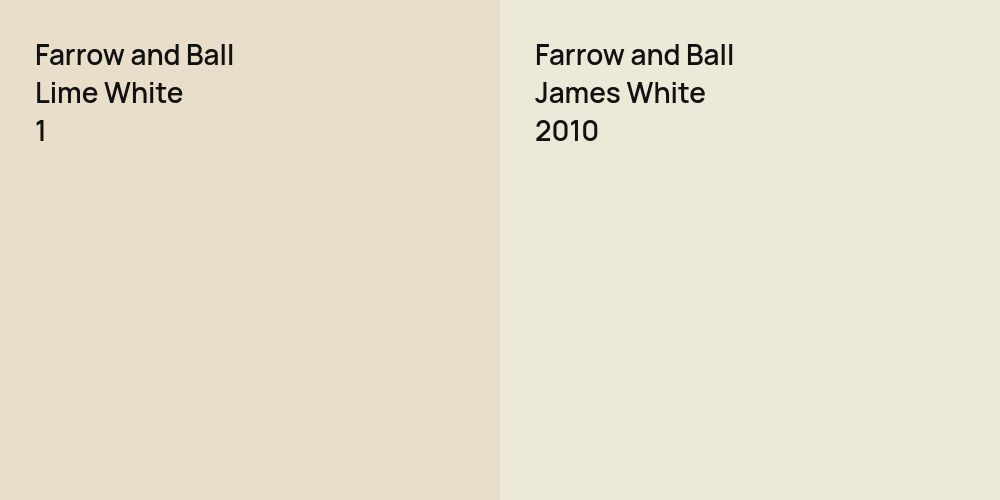 Farrow and Ball Lime White vs. Farrow and Ball James White