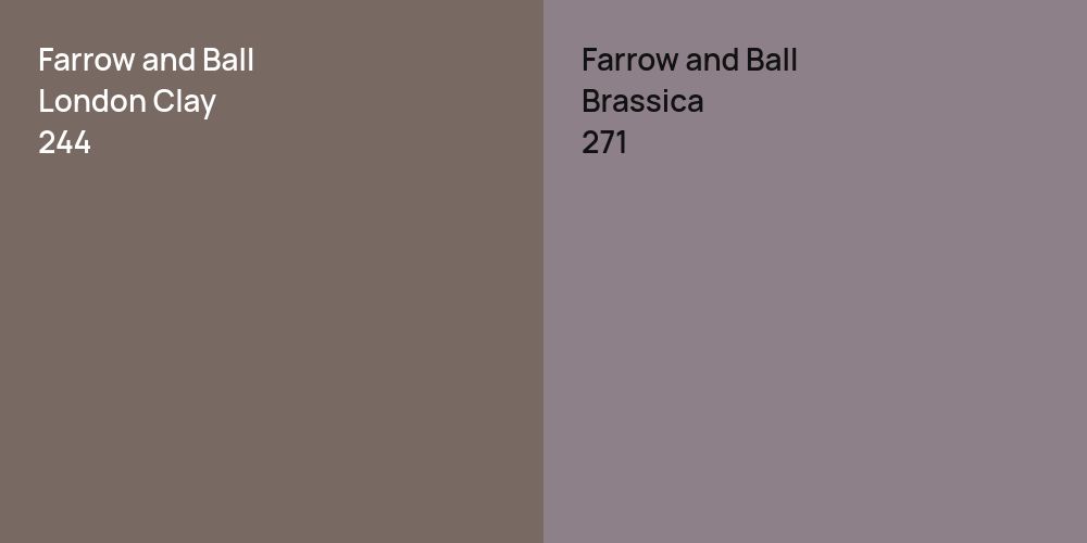 Farrow and Ball London Clay vs. Farrow and Ball Brassica