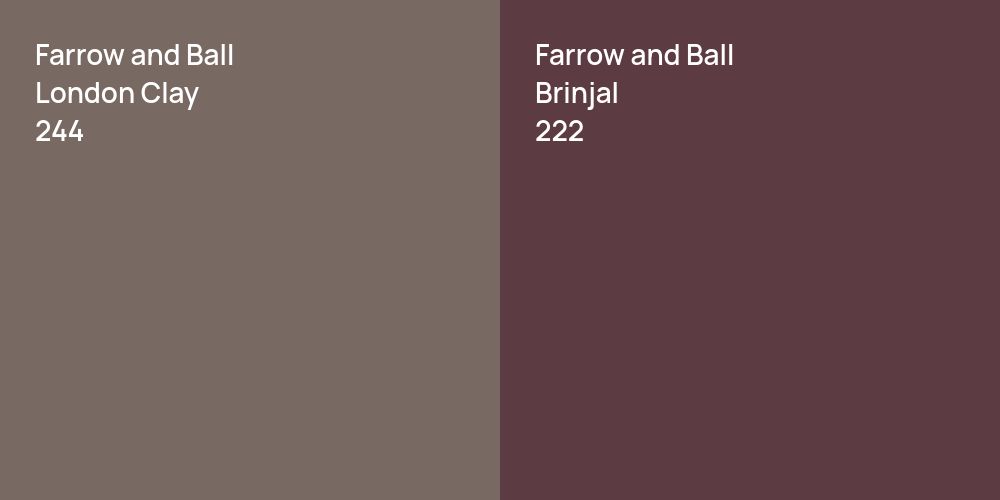 Farrow and Ball London Clay vs. Farrow and Ball Brinjal