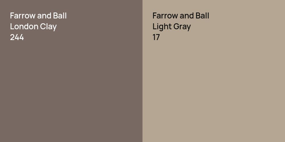 Farrow and Ball London Clay vs. Farrow and Ball Light Gray